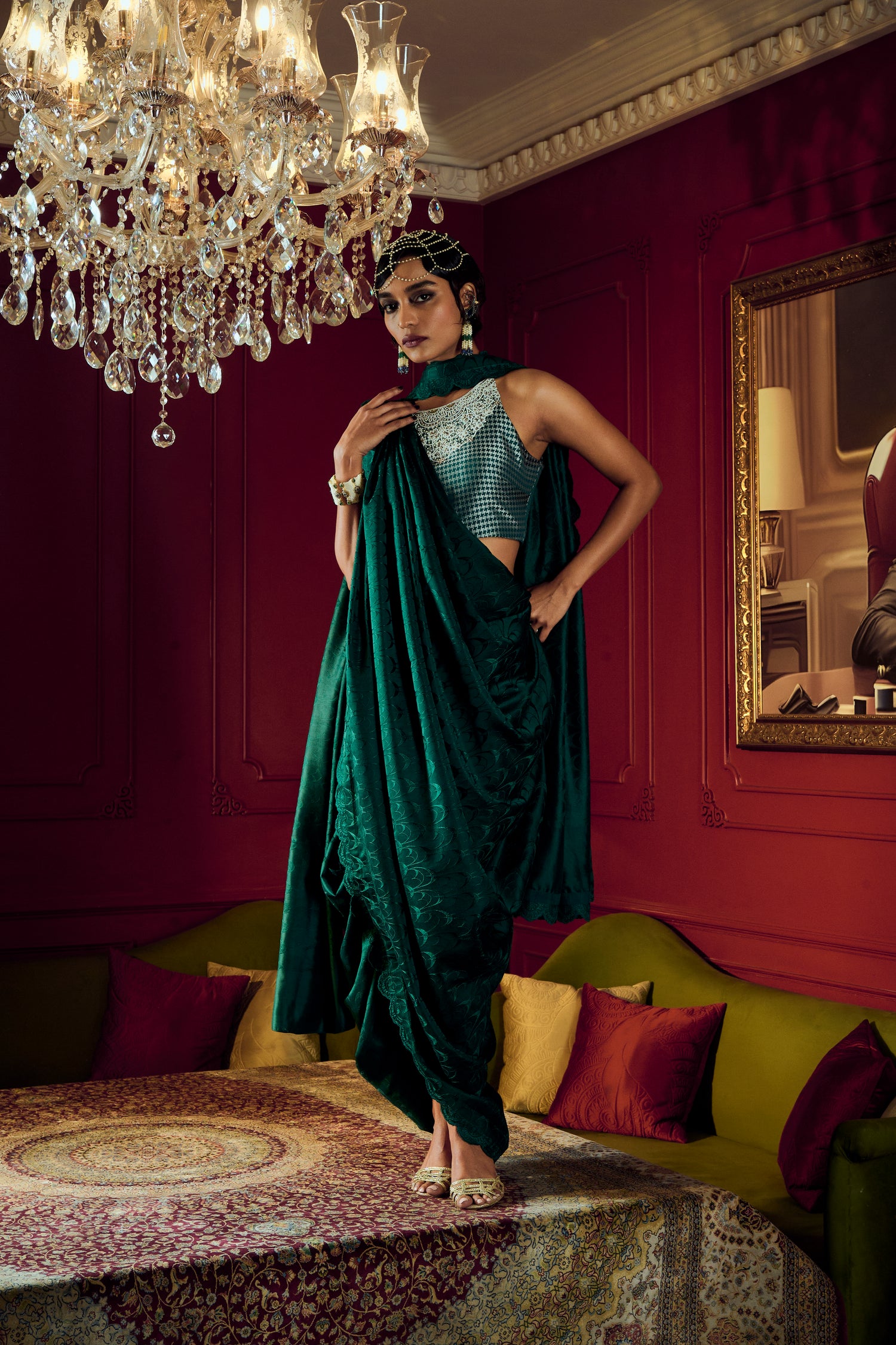 O Haseena Banarasi Tanchoi Handloom Saree