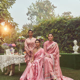 Lady Jessica' Kadhua Meenakari Zari Handloom Sari with Embroidered Border
