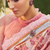 'Jane Eyre' Kadhua Meenakari Zari Handloom Sari with Embroidered Border