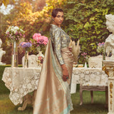 'Jane Austen' Kadhua Zari Handloom Sari with Embroidered Border
