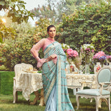 'Joan of Arc' Kadhua Meenakari Handloom Sari with Embroidered Border