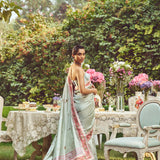 'Estella' Kadhua Meenakari Zari Handloom Sari
