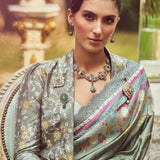 'Jane Eyre' Kadhua Meenakari Zari Handloom Sari with Embroidered Border