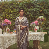 'Estella' Kadhua Meenakari Zari Handloom Sari