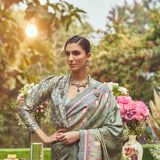 'Jane Eyre' Kadhua Meenakari Zari Handloom Sari with Embroidered Border
