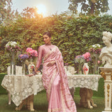 'Joan of Arc' Kadhua Meenakari Zari Handloom Sari with Embroidered Border