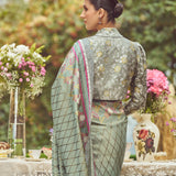 'Jane Eyre' Kadhua Meenakari Zari Handloom Sari with Embroidered Border