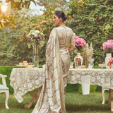 'Joan of Arc' Kadhua Meenakari Zari Handloom Sari with Embroidered Border