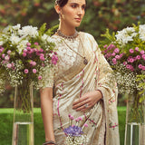 'Joan of Arc' Kadhua Meenakari Zari Handloom Sari with Embroidered Border