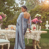 'Emma' Handloom Sari with Embroidered Border