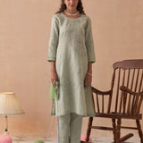 Chinar Pure Linen Kurta set
