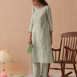 Chinar Pure Linen Kurta set