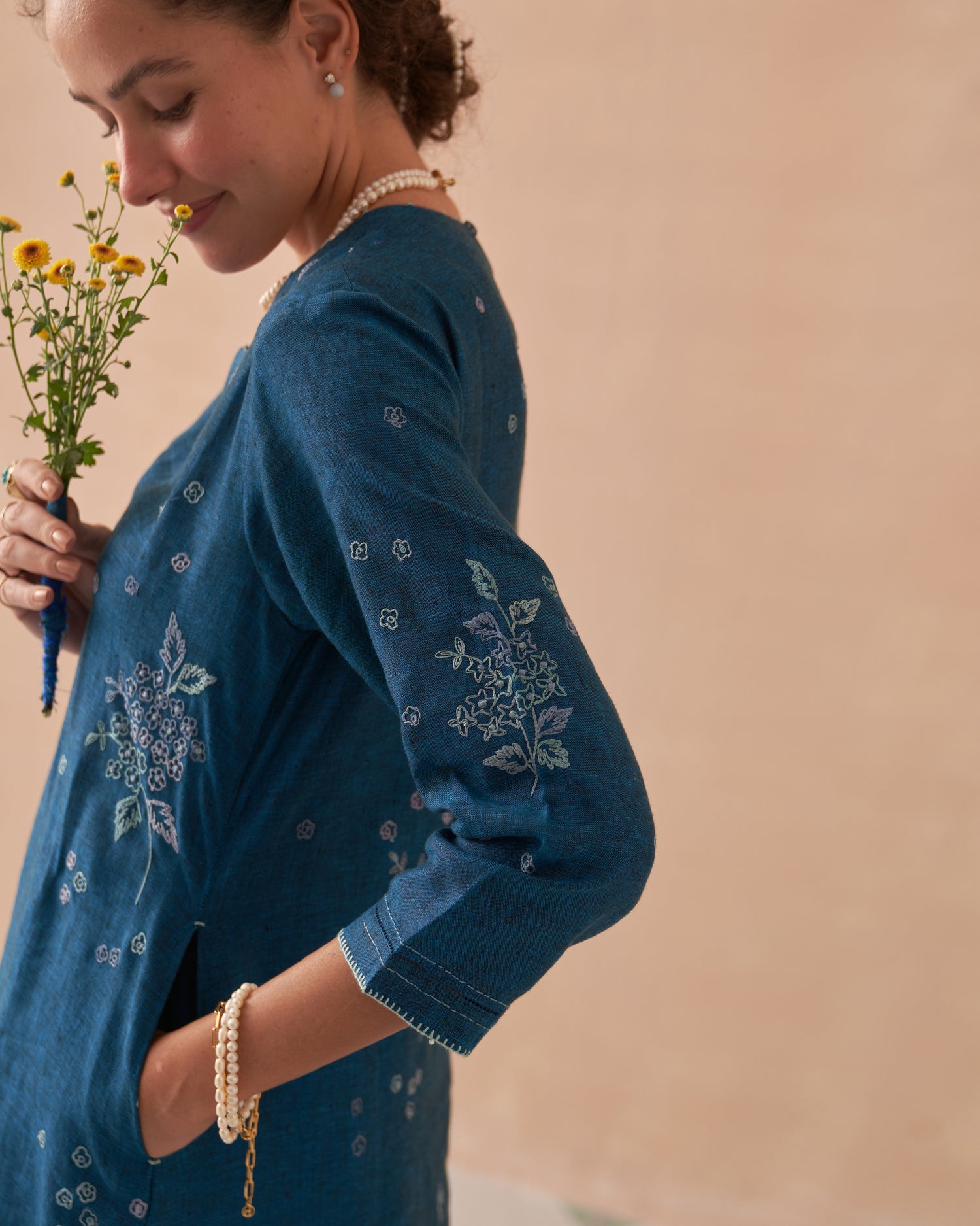 Kalam Pure Linen Kurta set