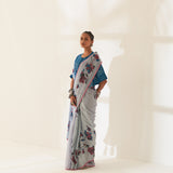 'Mahua' Pure Linen Handloom Sari