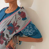 'Mahua' Pure Linen Handloom Sari