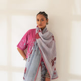 'Chameli' Pure Linen Handloom Sari