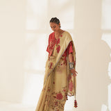 'Parag' Pure Linen Handloom Sari