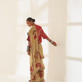 'Parag' Pure Linen Handloom Sari