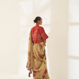 'Parag' Pure Linen Handloom Sari