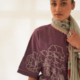 'Buta' Pure Linen Handloom Sari