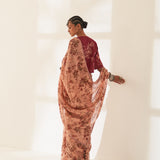 'Kaner' Pure Linen Handloom Sari