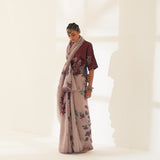 'BEEYA' Pure Linen Handloom Sari
