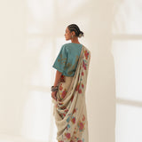 'Kali' Pure Linen Handloom Sari