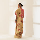 'Pushpa' Pure Linen Handloom Sari