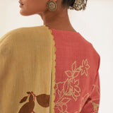 'Pushpa' Pure Linen Handloom Sari