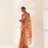 'Maulshree' Pure Linen Handloom Sari