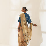 'Sanobar' Pure Linen Handloom Sari
