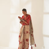 'Bela' Pure Linen Handloom Sari