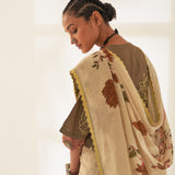 'Paat' Pure Linen Handloom Sari