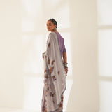 'Jamun' Pure Linen Handloom Sari