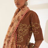 'Lajwanti' Pure Linen Handloom Sari