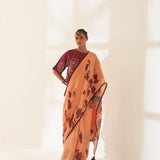 'Kunjan' Pure Linen Handloom Sari