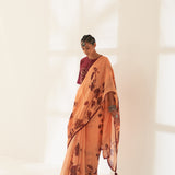 'Kunjan' Pure Linen Handloom Sari