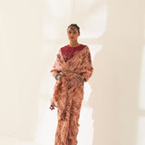 'Kaner' Pure Linen Handloom Sari