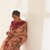 'Kaner' Pure Linen Handloom Sari