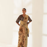 'Chhanv' Pure Linen Handloom Sari