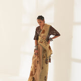 'Chhanv' Pure Linen Handloom Sari