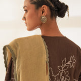 'Chhanv' Pure Linen Handloom Sari