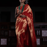 'Sunehari Potli' Laal Tissue Benarasi Handloom Sari