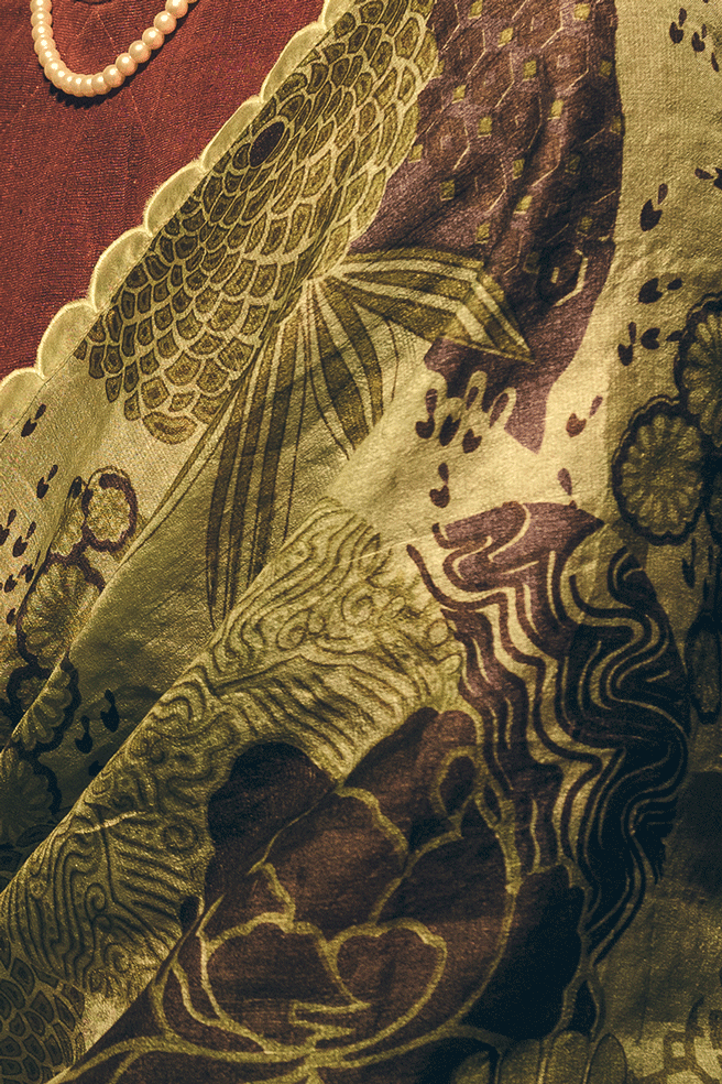 'Seanandi' Green Dahlia Pure Tussar Handloom Sari