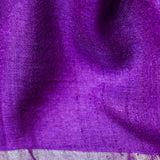 Verbena Purple Jamdani Pure Tussar Handloom Silk Sari