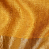 Turmeric Zari Jamdani Pure Tussar Handloom Sari
