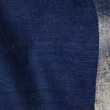 Indigo Zari Jamdani Pure Tussar Khadi Handloom Sari