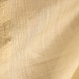 Beige Gold Silver Zari Jamdani Pure Tussar Silk Handloom Sari