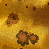 'Manjari' Spring flowers Linen Handloom Sari