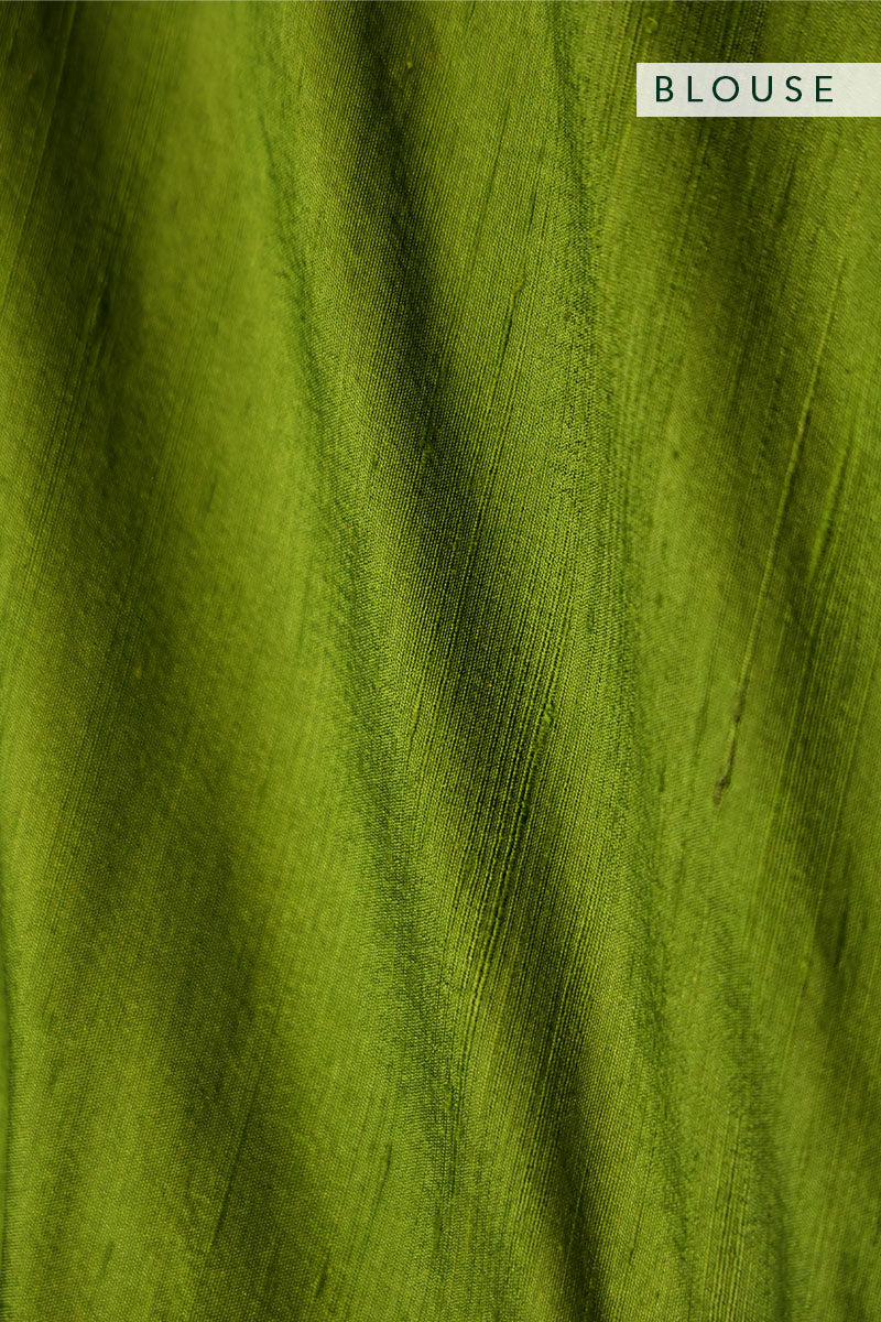 Hariyar Pure Raw Silk Kalamkari Handloom Sari